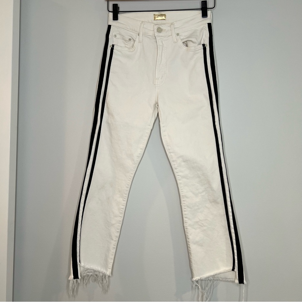 Mother Denim Insider Crop Step Fray Jeans Whipping the Racer
